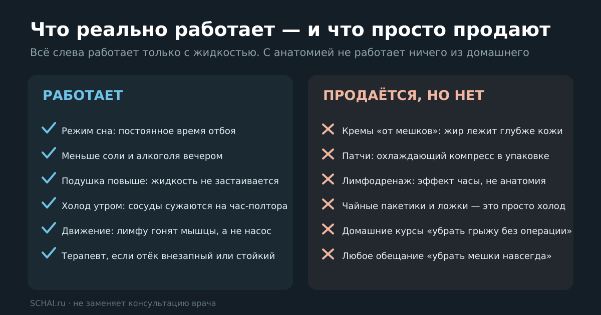 Что реально работает против отёков под глазами и что просто хорошо продаётся