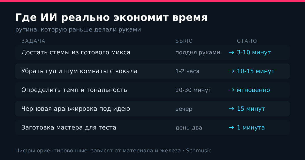 Рутина, где нейросети действительно сокращают часы до минут