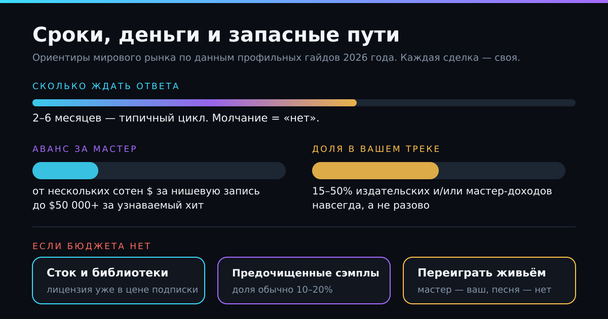 Ориентиры по срокам, деньгам и запасным вариантам