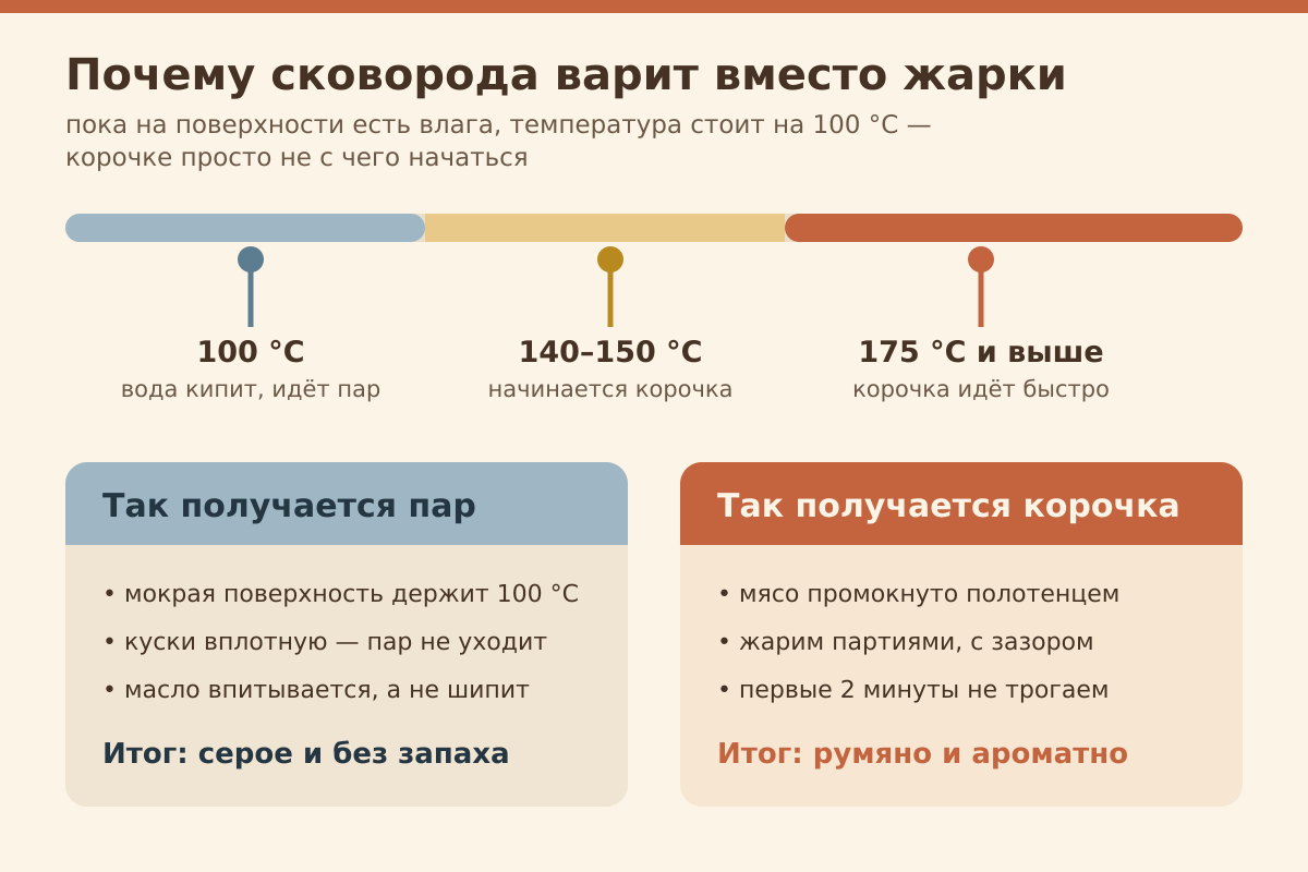 Между «варится» и «жарится» — всего несколько десятков градусов