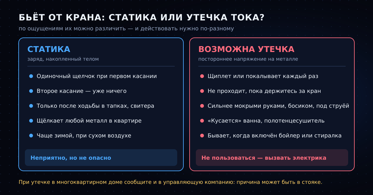 Статика или утечка тока: как отличить по ощущениям