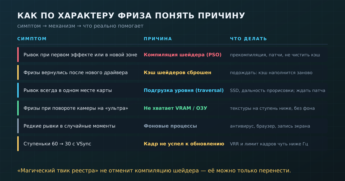 Как по характеру фриза понять его причину