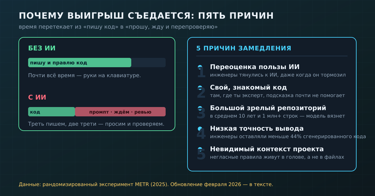 Почему обещанное ускорение растворяется в ожидании и перепроверке