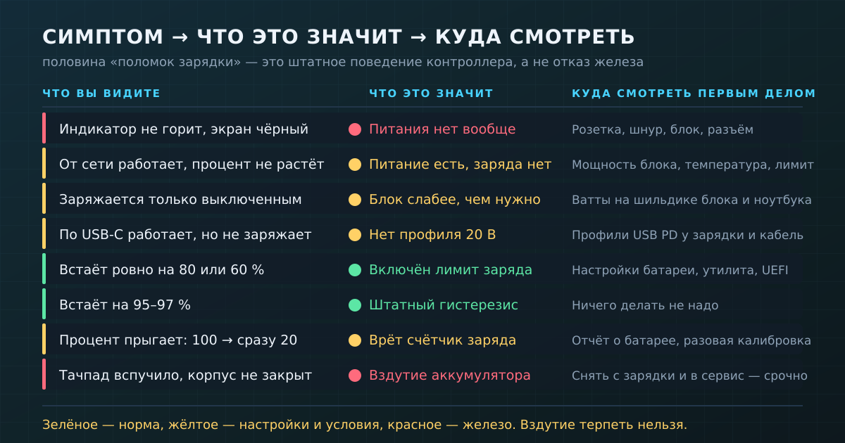 Что означает каждый симптом и куда смотреть первым делом